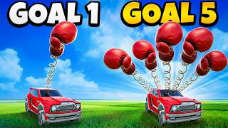 Rocket League, but every time we score our cars get STRONGER