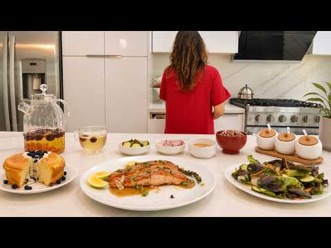 My Morning Routine | Cleaning, Teriyaki Salmon & Orange Sponge Cake