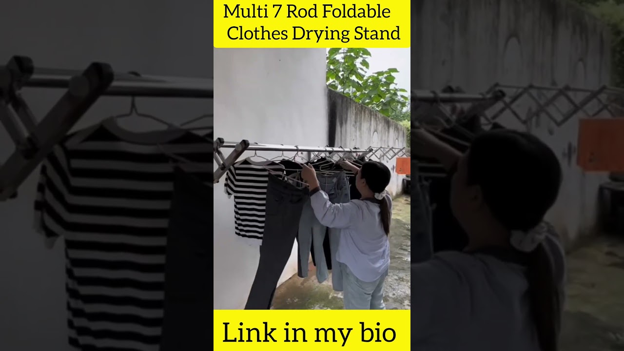 Multi 7 Rod Foldable Clothes Drying Stand || 