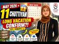 May 2026 = 11 Chuttiyan 😱  Long Vacation Confirm?!