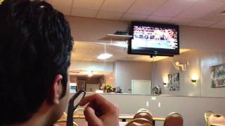 Imran Khan Watching Amir Khan Fight Vs Lamont Peterson