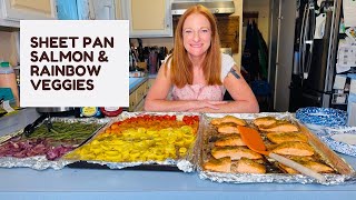 Sheet Pan Salmon & Rainbow Veggies