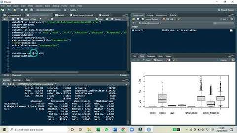 Como eliminar valores NA con Rstudio