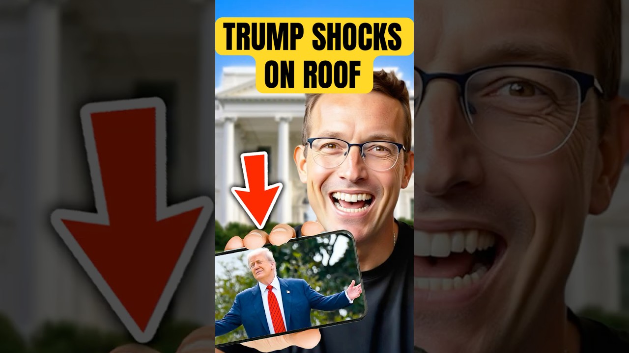 Trump TAUNTS Press From White House Roof…