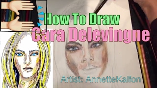 How To Draw Cara Delevingne Portrait