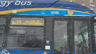 2021 Nova LFS HEV 9795 Bx19 to Bronx Park at 145th Street/Broadway