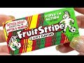 Fruit stripe gum unwrapping