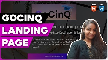 GoCinQ Landing Page using HTML & CSS | Full Stack Web Development