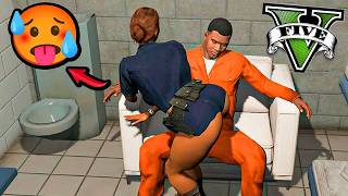 GTA 5 Mujer POLICIA Hace ESTO con Franklin en Prisión!