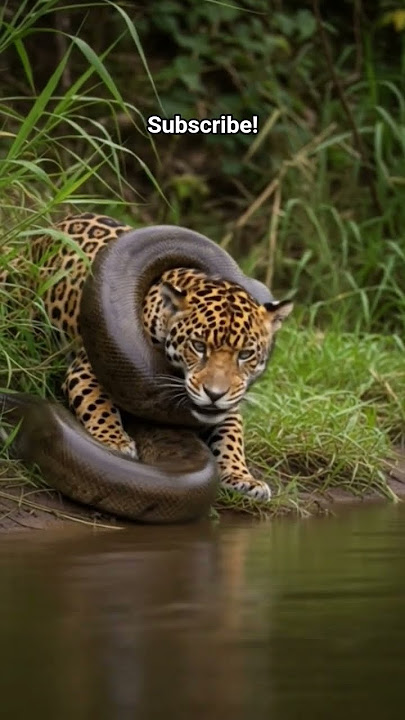 Snake Surprise Attacks Jaguar! Animal Zoo Channel #lion #tiger #anaconda