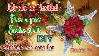 Estrella de Navidad paso a paso más moldes gratis, DIY