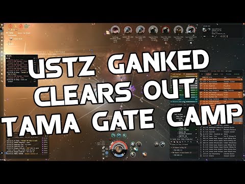 EVE Online - NPSI - Spectre Fleet USTZ GANKED Clears Out Tama Gatecamp