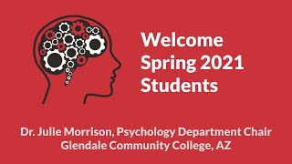 Welcome Message for Students Spring 2021