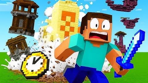 Minecraft but random structures try to KILL ME every minute