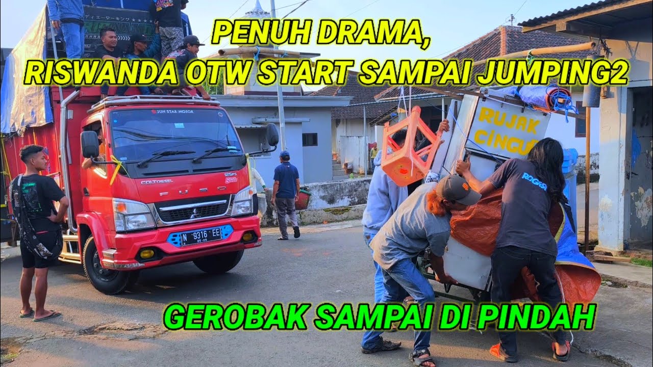 Pagi²  Riswanda udah bikin warga panik, DeTik2 riswanda jumping, sampai pindah gerobak otw Start