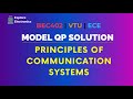Solutions to Model Question Papers, Principles of Communication Systems | BEC402 | VTU