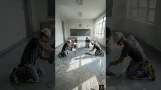🔥 تحول فصل دراسي قديم إلى Smart Classroom بأرضية Epoxy مذهلة 😱 #ديكور #ارضيات_ايبوكسي #ايبوكسي