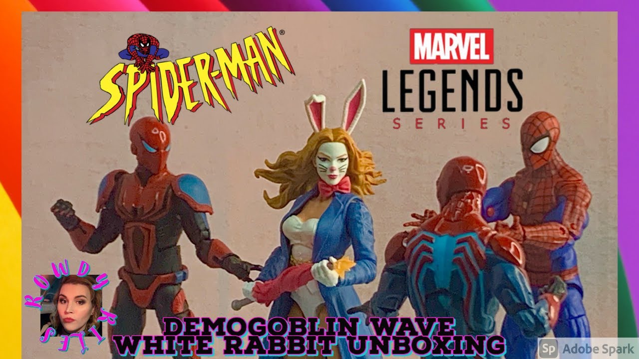 Hasbro Marvel Legends Spider Man Wave Demo Goblin BAF White Rabbit Unboxing!!
