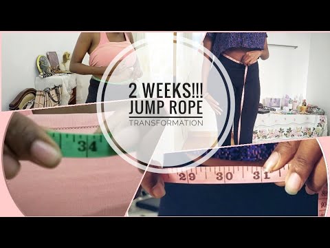 how i lost 3 inches off my waist!!!~2 weeks jump rope