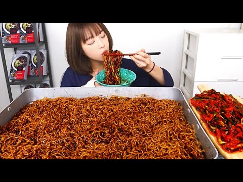 짜장면 10개와 파김치 먹방😋