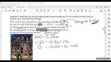 3.5 Solving Problems Involving Quadratic Equations (pt 2)