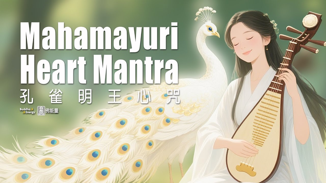 孔雀明王心咒 🦚 一念慈羽降甘露，靜心止痛的神聖羽光，佛母金剛孔雀明王咒音靜心版 🎧  療癒音浴1小時｜Mahamayuri Heart Mantra