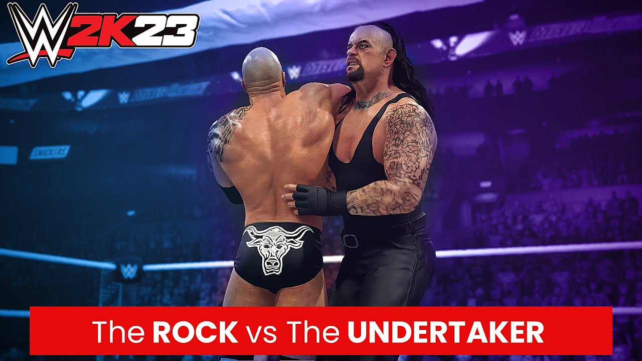 WWE 2K23 Gameplay - Undertaker vs Rock Jaw-dropping clash of legends ...