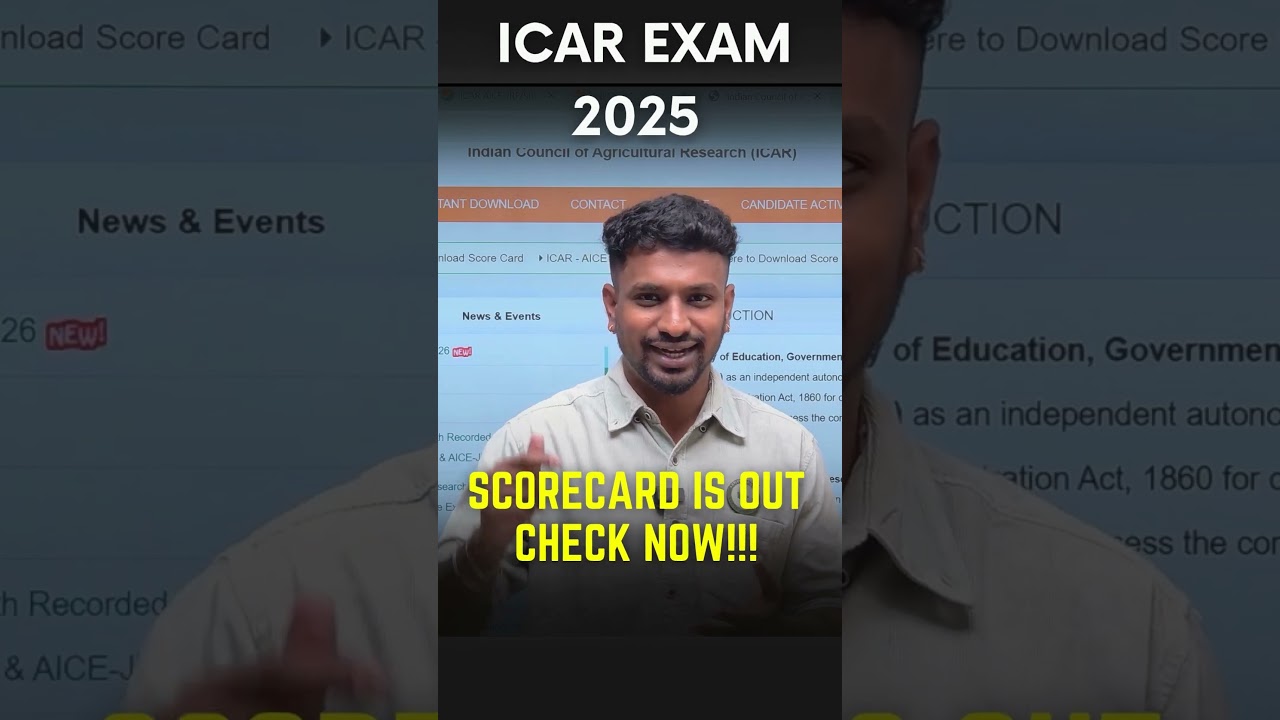 ICAR EXAM 2025 | Scorecard Is Out Check Now!!!