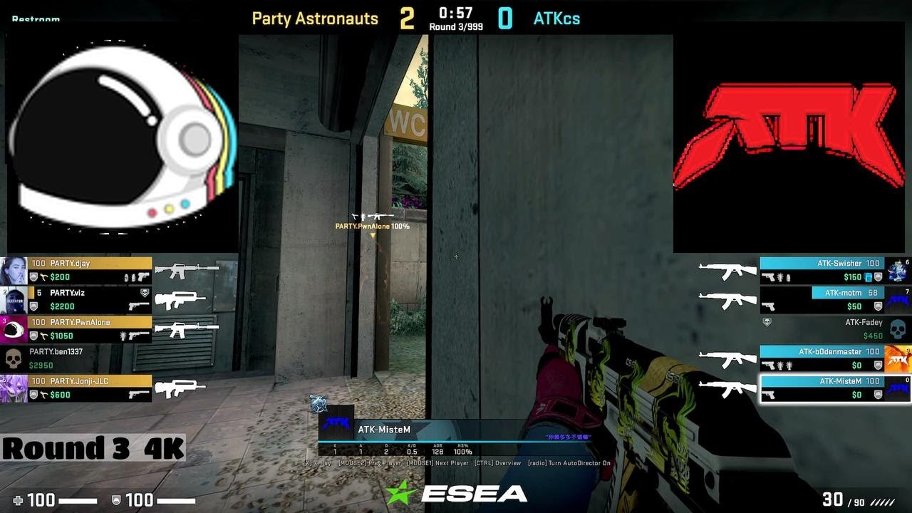 Party Astronauts vs ATK Highlights /  at ESEA Spring 2022 Cash Cup 3 North America