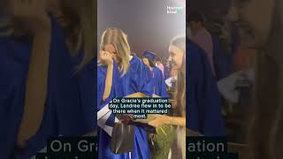 Watch the emotional surprise reunion of graduate and her best friend