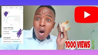 How Much YouTube Pays For 1000 Views 2023|| African YouTuber