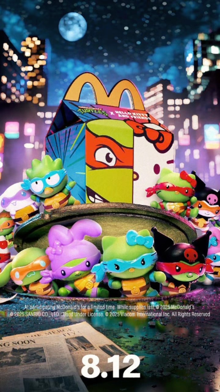 Hello Kitty x Teenage Mutant Ninja Turtles Happy Meal Toys at