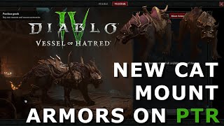 5 NEW ARMORS & 2 NEW CAT MOUNTS - Diablo 4 PTR Season 6