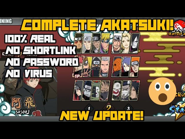 New Update! Naruto Senki - Complete Akatsuki (Full Slots) class=