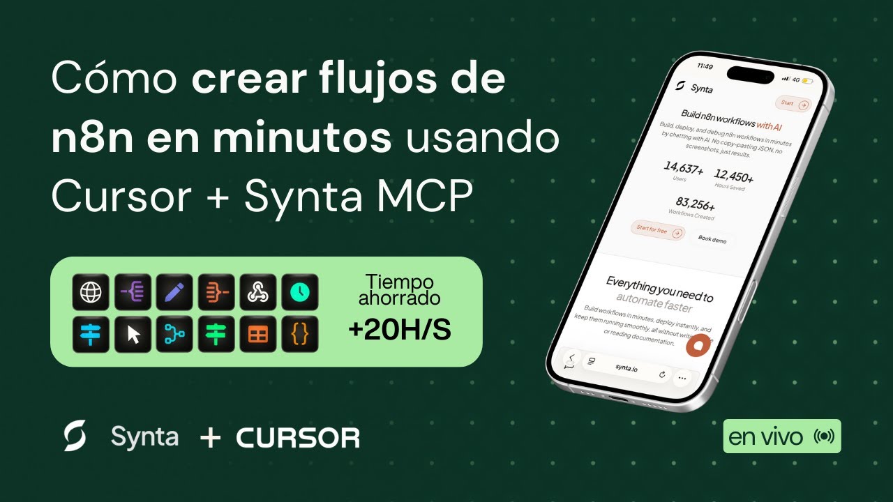 Cómo crear workflows de n8n en minutos con IA con Synta MCP - YouTube