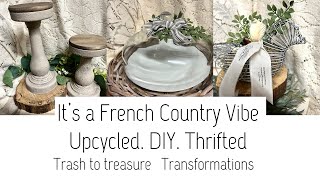 Thrift flips / diy for profit / It’s a French Country Vibe! Trash to treasure thrifted decor
