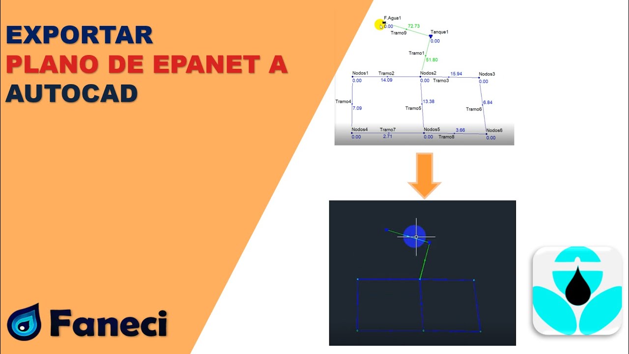 EXPORTAR PLANO DE EPANET A AUTOCAD 💧 - YouTube
