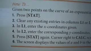 Pre Calc 2   Exponential Functions   Finding an Exponential Model   Calculator