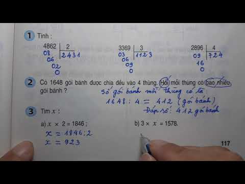 TOÁN LỚP 3 - SGK/ Trang 117 - CHIA SỐ CÓ BỐN CHỮ SỐ CHO SỐ CÓ MỘT CHỮ SỐ - Thầy Nhựt TV