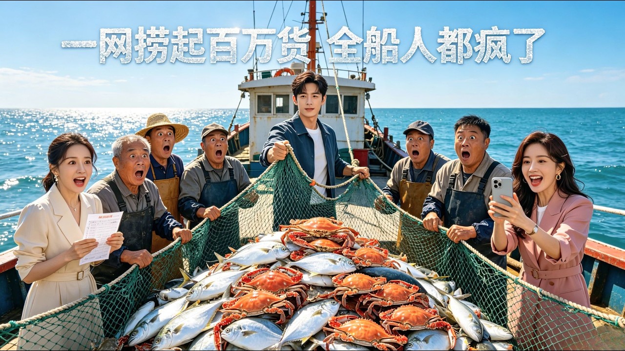 誤入鎖龍井融合龍珠，一網撈起660公斤銀鯧💀⋯⋯直播引爆全網競價，三天狂賺數億，可龍珠的裂痕，正在擴散！🐟🔥#drama #逆襲 #爽劇