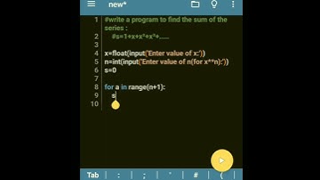 Python program to find the sum of series, s: 1+x+x²+x³+......+x^n