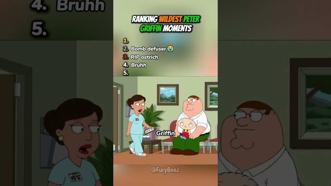 Ranking Wildest Peter Griffin Moments