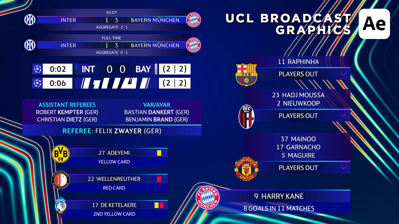 Champions League Motion Graphics - After Effects Templates