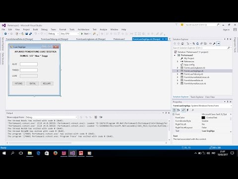 membuat perhitungan luas segitiga dengan vb.net secara mudah