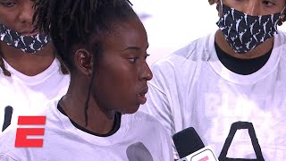 Ariel Atkins shares message on why the WNBA decided not to play | ESPN screenshot 2