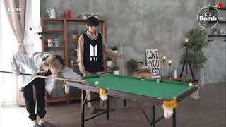 [ENG SUB/SUB INDO] - BANGTAN BOMB Jimin vs V Pool Game screenshot 3