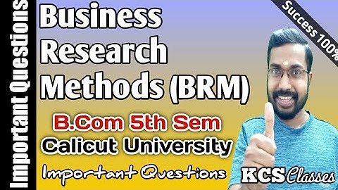 Business Research Methods|Important Questions|Calicut University Bcom 5th Semester