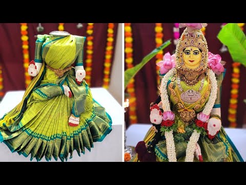 6 EASY STEPS TO DRAPE VARAMAHALAKSHMI SAREE DRAPING | VARAMAHALAKSHMI SAREE DRAPING #festival