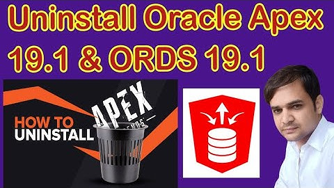 How to Uninstall Oracle Apex 19.1 & ORDS 19.1 ||  Step-by-Step Guide