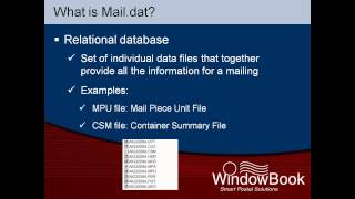 Understanding Mail.dat and Mail.XML files (05/03/12) - Window Book Inc.